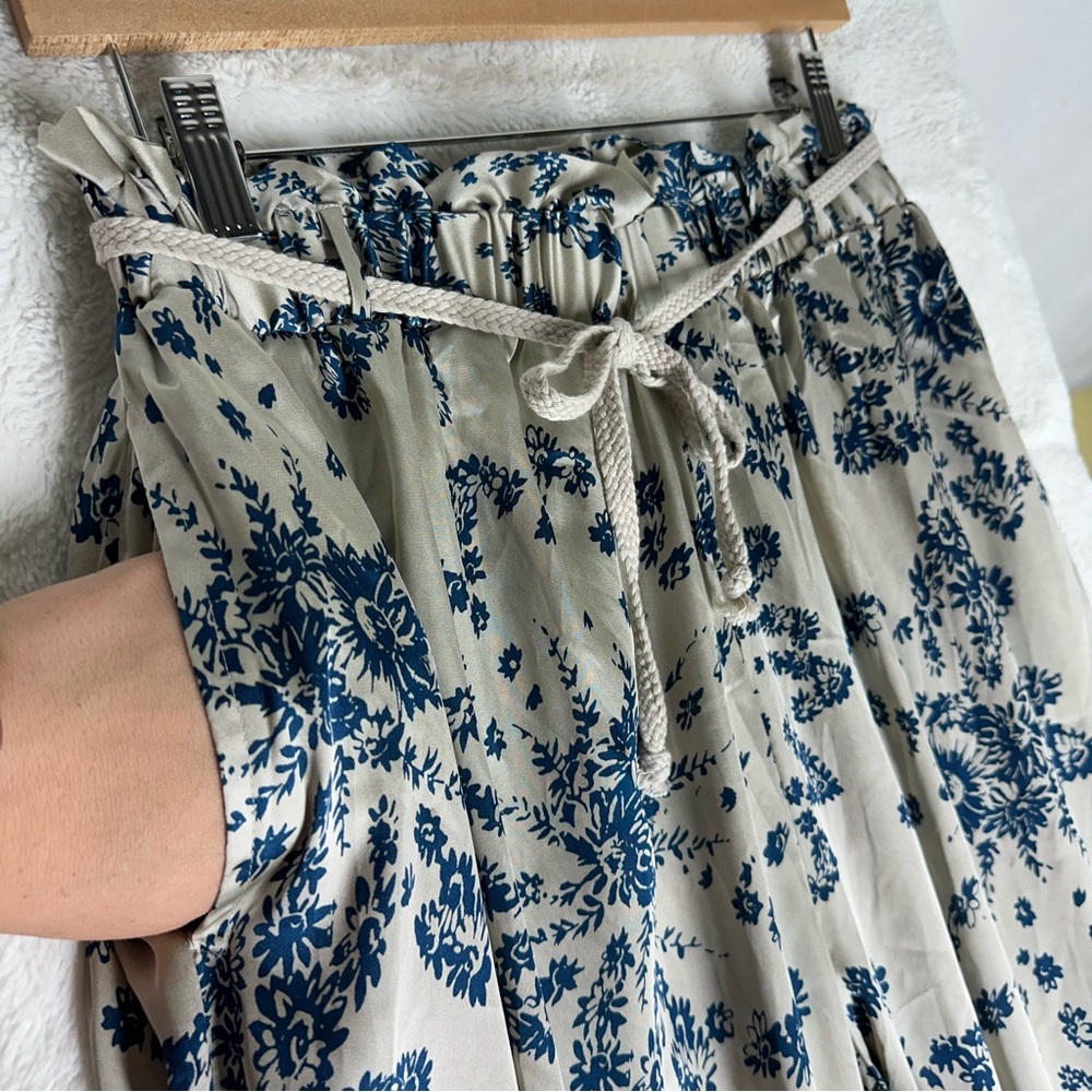 NWOT Intimately Free People Goddess Lounge Wide Leg Pants Pearl Combo Boho Satin - Picture 6 of 12